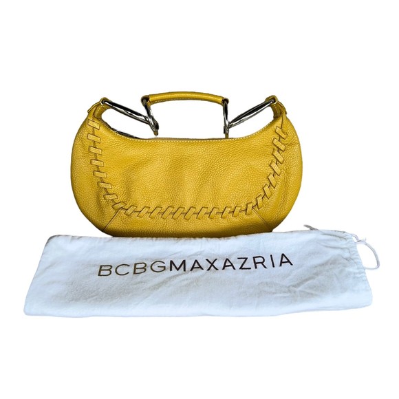 BCBGMaxAzria Handbags - BCBGMAXAZRIA Yellow Hobo With Stitch